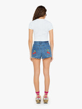 Women The Tune Up Short Fray | Mother Denim Green Thumb With Cherries