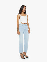 Women PETITES The Lil Hustler Ankle Fray | Mother Denim Blue (Light-Pastel)