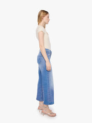 Women PETITES The Lil Mid Rise Rambler Zip Ankle | Mother Denim Blue (Medium)