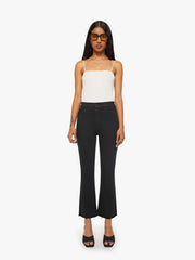 Women PETITES The Lil Hustler Ankle Fray | Mother Denim Black