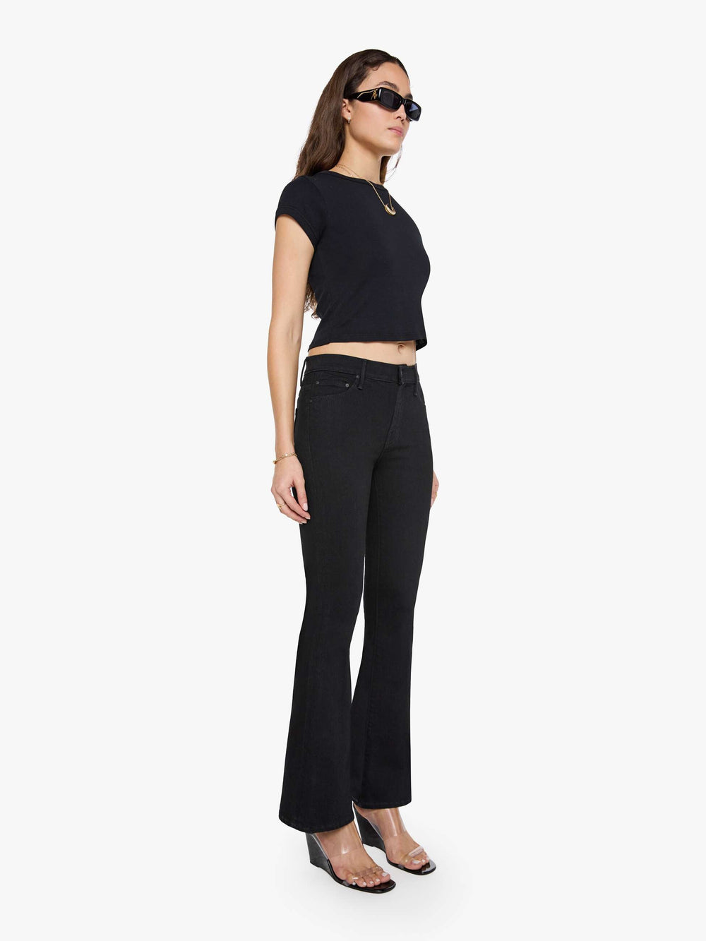 Women The Weekender | Mother Denim Black