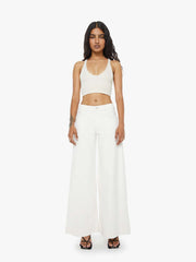 Women PETITES The Lil Mid Rise Headliner Sneak | Mother Denim Cream Puffs