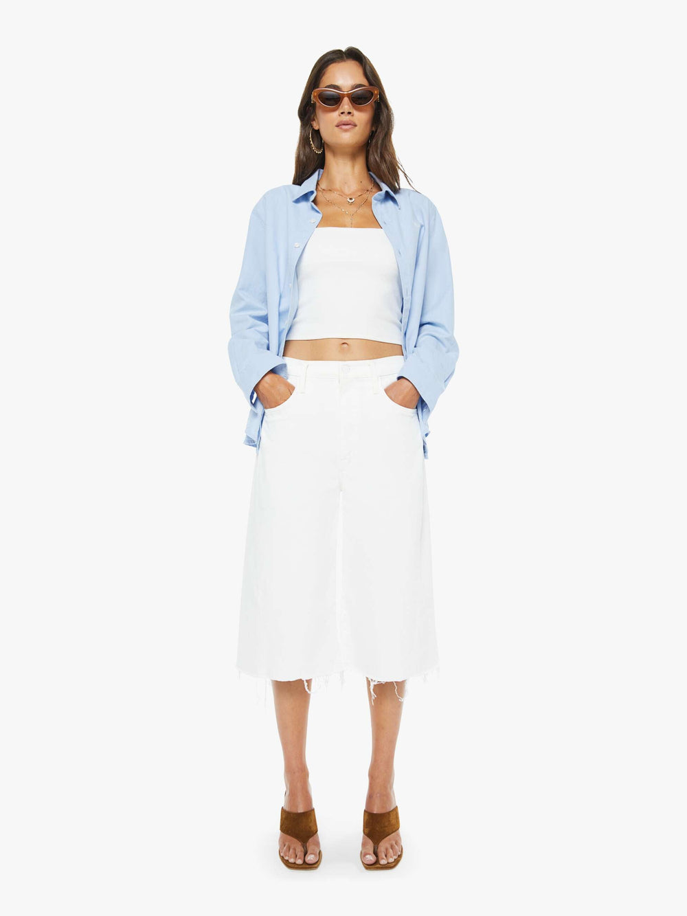 Women The Whole Lot Zip Twist Fray | Mother Denim Totally Innocent