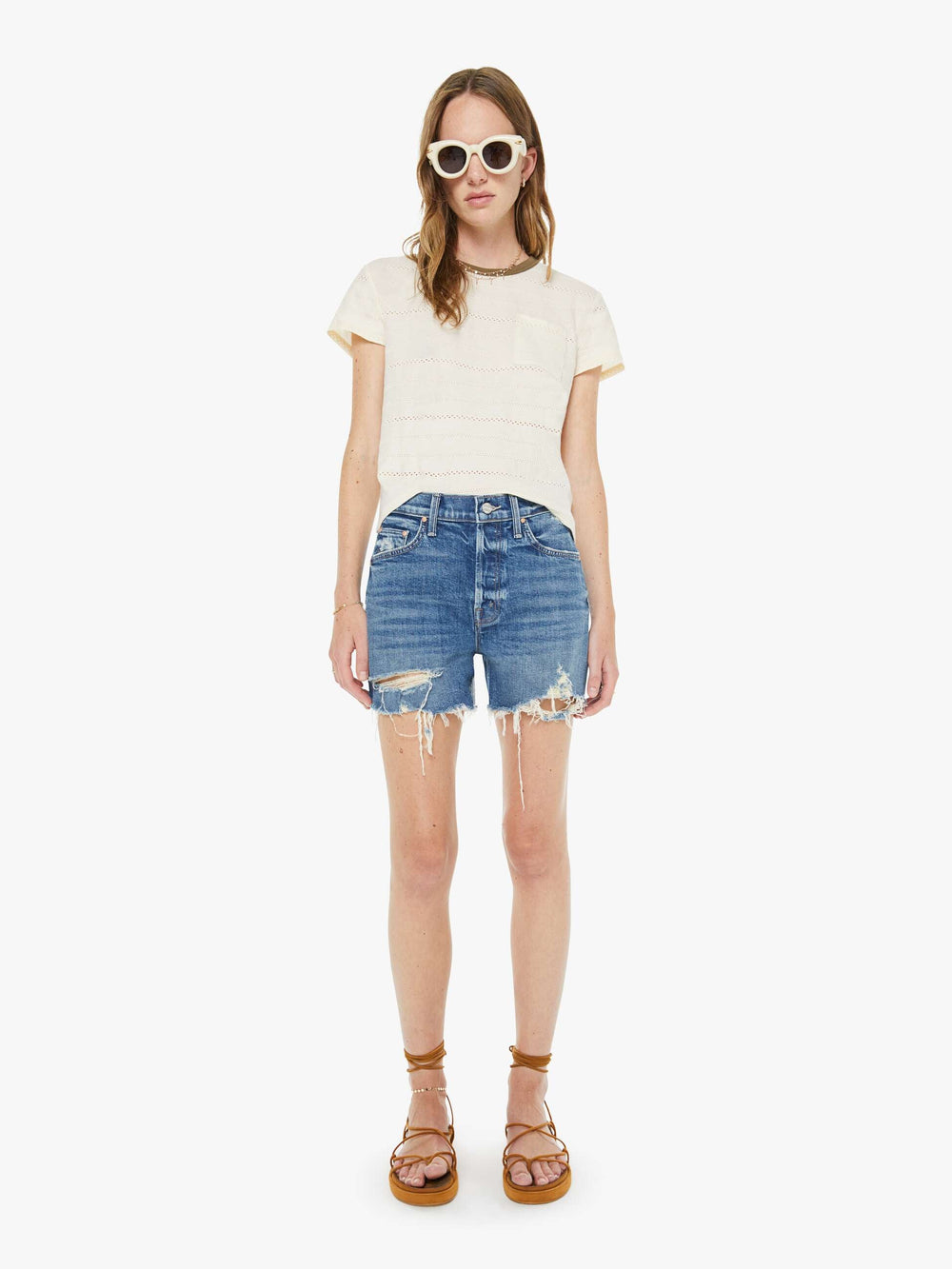 Women The Skipper Short N' Long Chew | Mother Denim Girls Just Want To Have Sun