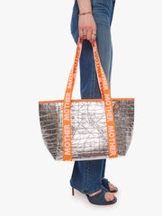 Women Thermal Tote Bag | Mother Denim Grey (Silver)