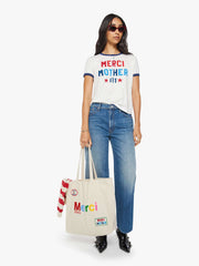 Women Merci x MOTHER Merci Tote | Mother Denim Ecru And Multi