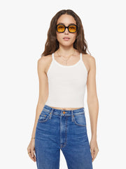 Brands Eterne Cropped Rib Tank | Mother Denim White (Natural)