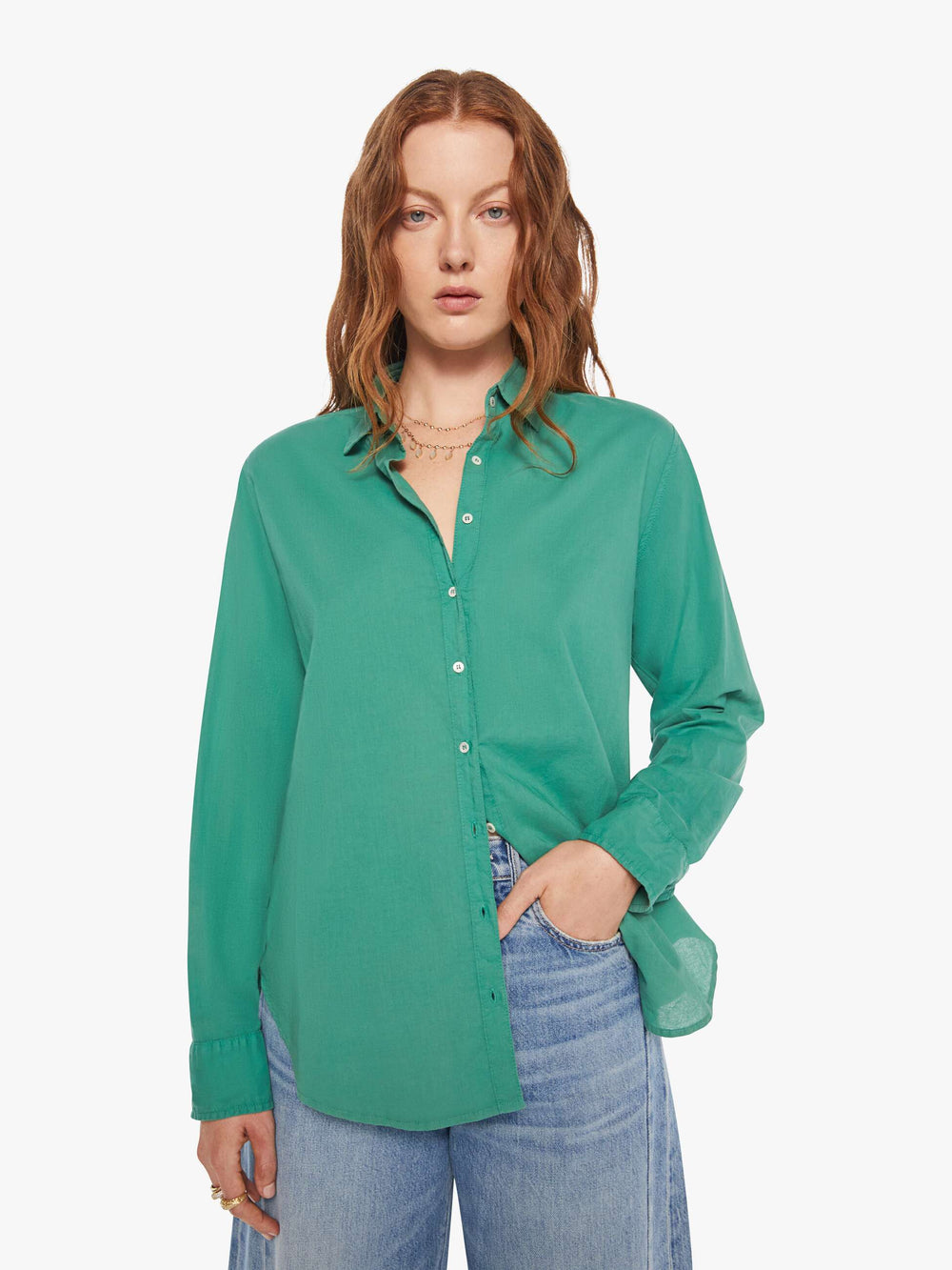 Brands XiRENA Beau Shirt | Mother Denim Green (Open)