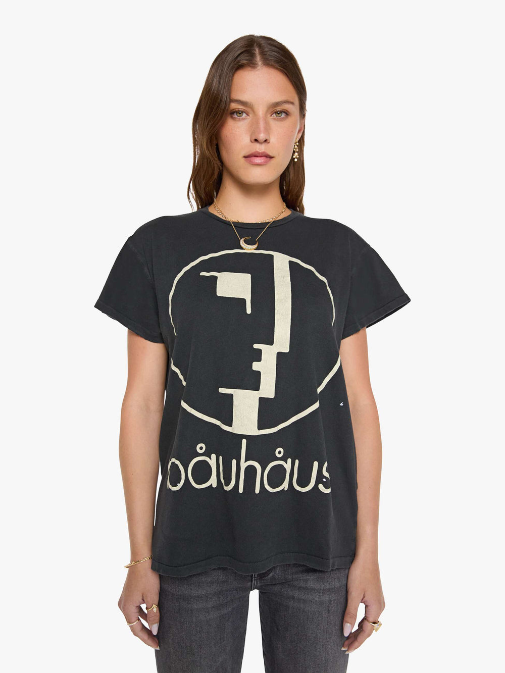 Brands MadeWorn Bauhaus Tee | Mother Denim Black (Charcoal)