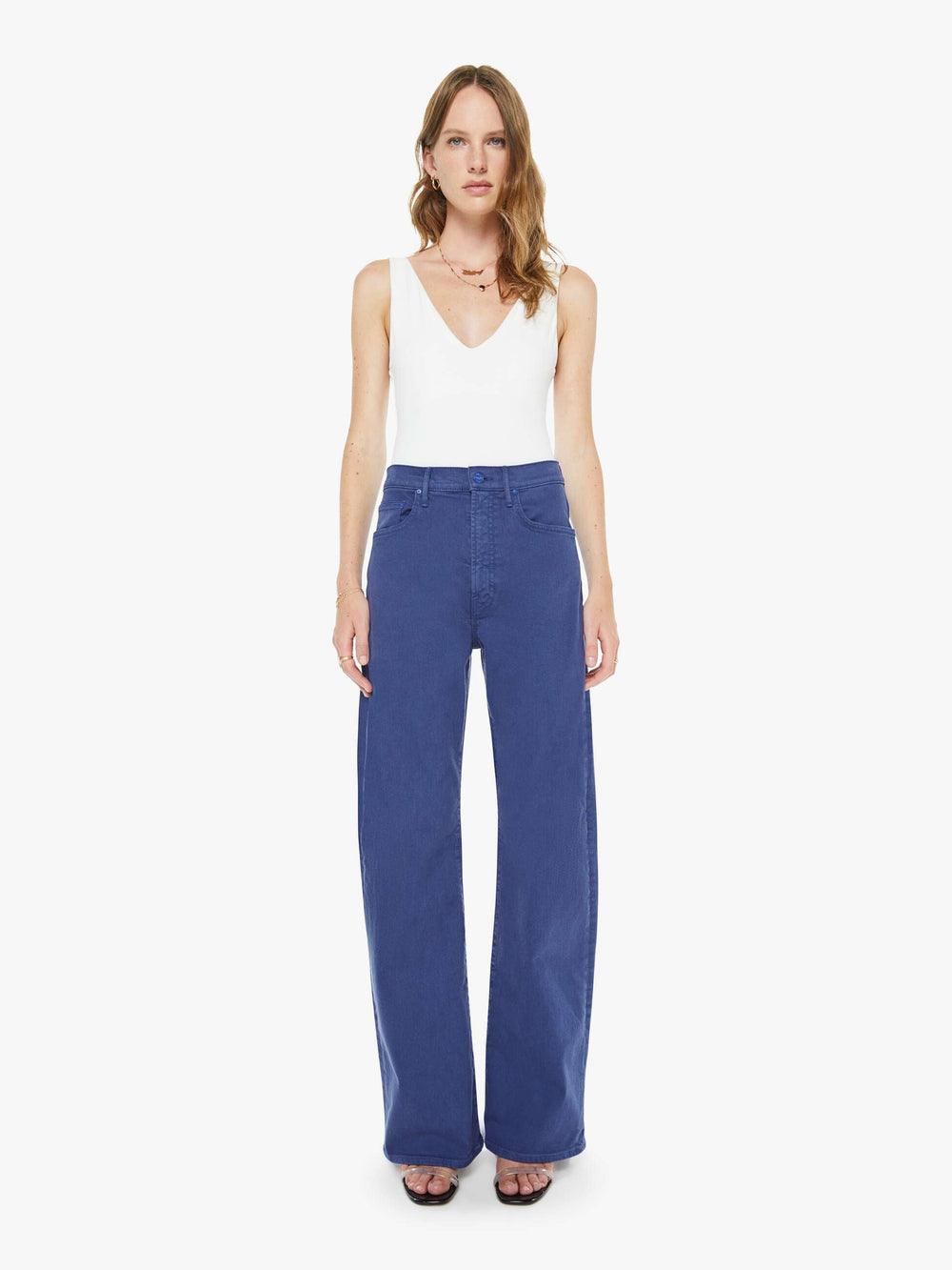 Women The Lasso Sneak | Mother Denim Estate Blue