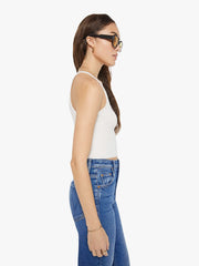 Women Eterne Cropped Rib Tank | Mother Denim White (Natural)