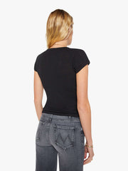 Women The Itty Bitty Ringer | Mother Denim Black