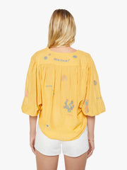 Women The Breeze Yoke Top | Mother Denim Golden Apricot