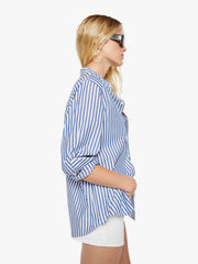 Women The Bestie | Mother Denim White And Blue Stripe