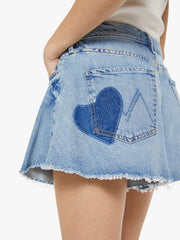 Women The Flutter Short Fray | Mother Denim Blue (Medium)