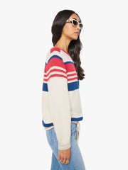 Women The L/S Skipper | Mother Denim Ivory Red Multi Stripe