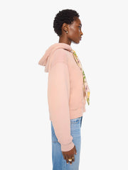 Women The Shrunken Boxy Cravat Hoodie | Mother Denim Mahogany Rose