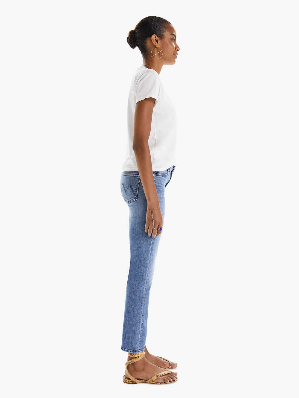 Women THE MID RISE DAZZLER ANKLE WE THE ANIMALS | Mother Denim Medium Blue