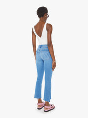 Women The Insider Crop Step Fray | Mother Denim Blue (Medium)
