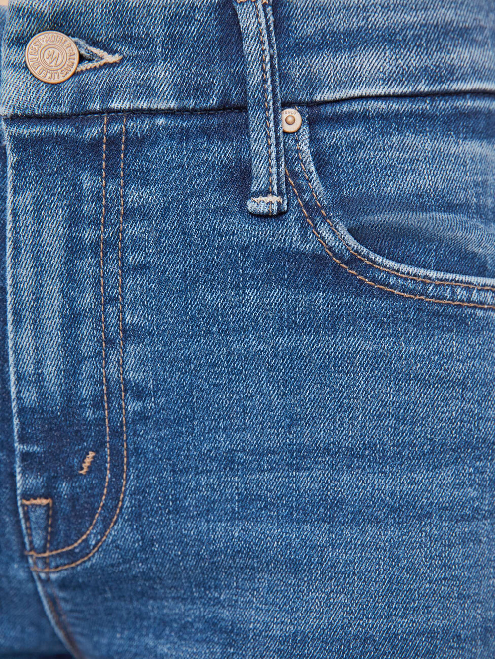 Women High Waisted Looker | Mother Denim Blue (Medium)