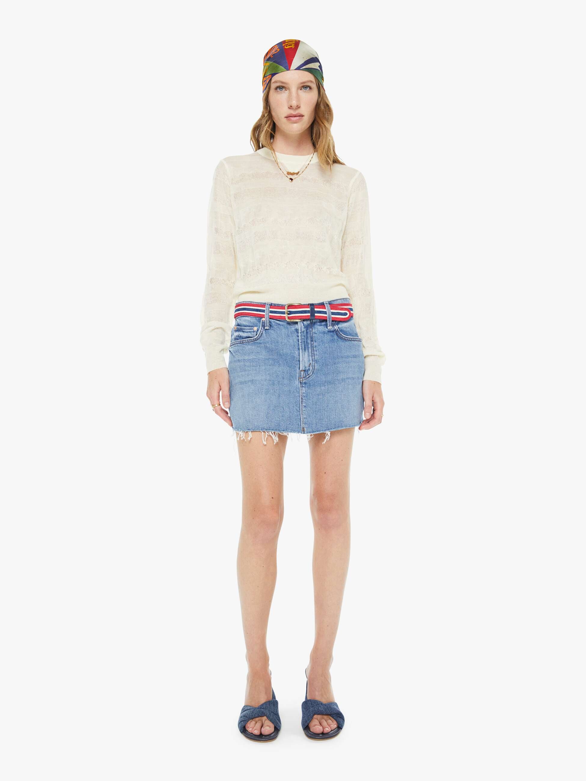Women The Good Game | Mother Denim Navy