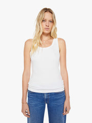Brands SPRWMN Rib Fitted Scooped Tank | Mother Denim White