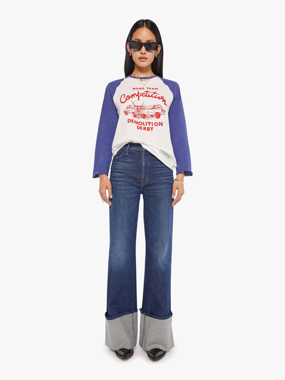 Men The Slugger 3Qtr Fray | Mother Denim Road Team