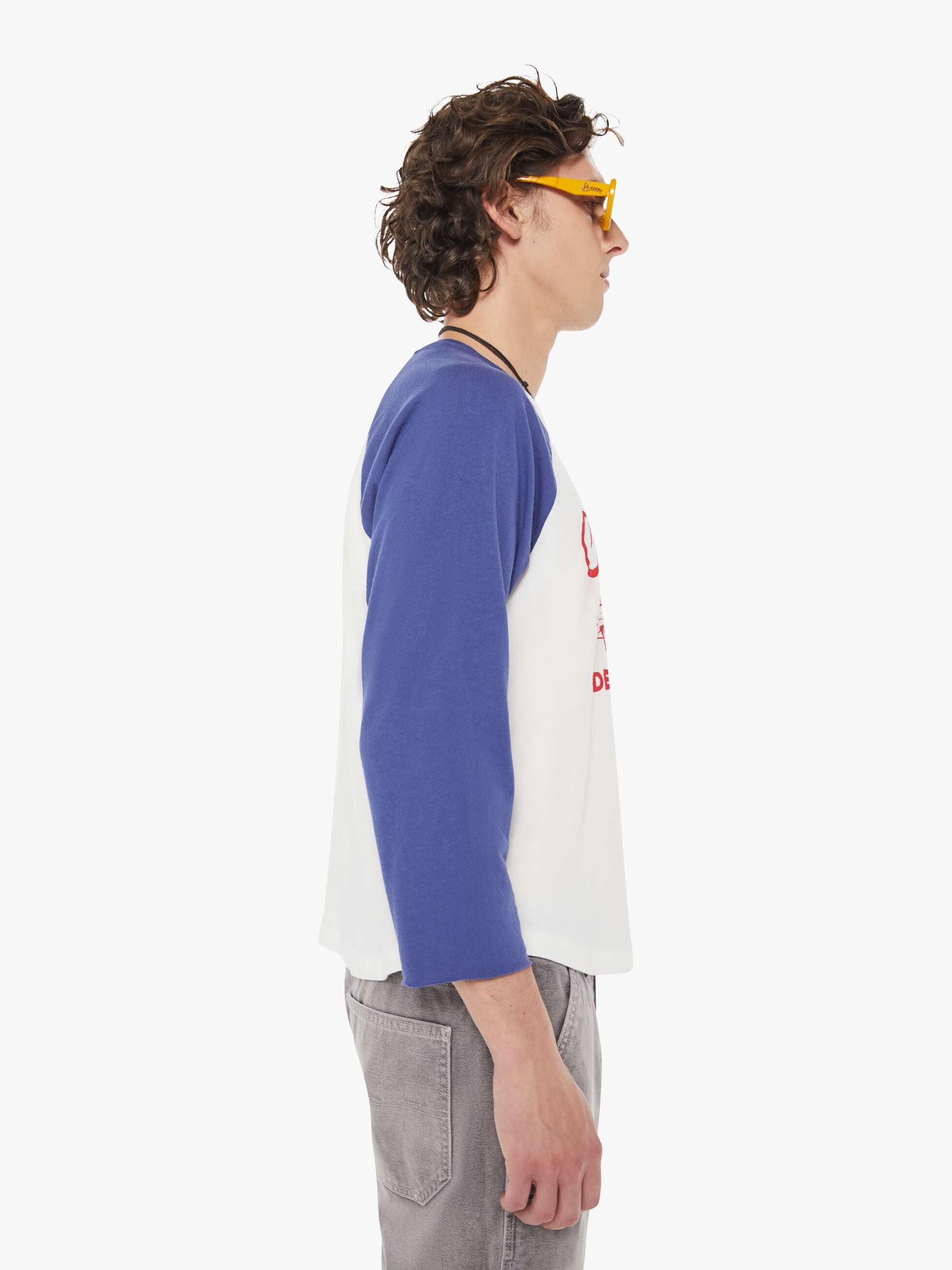 Men The Slugger 3Qtr Fray | Mother Denim Road Team