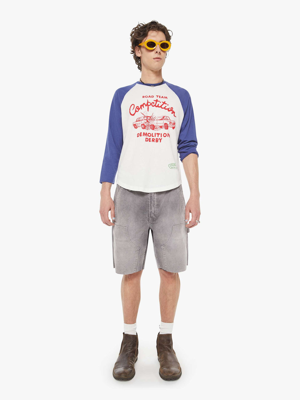 Men The Slugger 3Qtr Fray | Mother Denim Road Team
