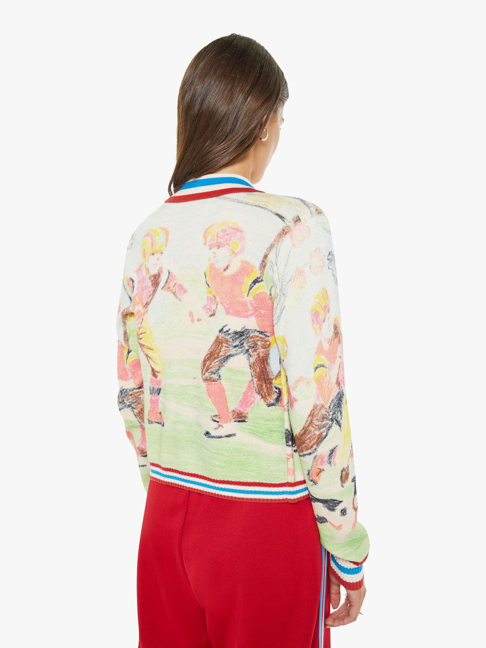 Women The Slim Raquette Cardigan | Mother Denim Scramble