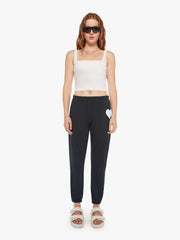 Women SPRWMN Heart Sweatpant | Mother Denim Black