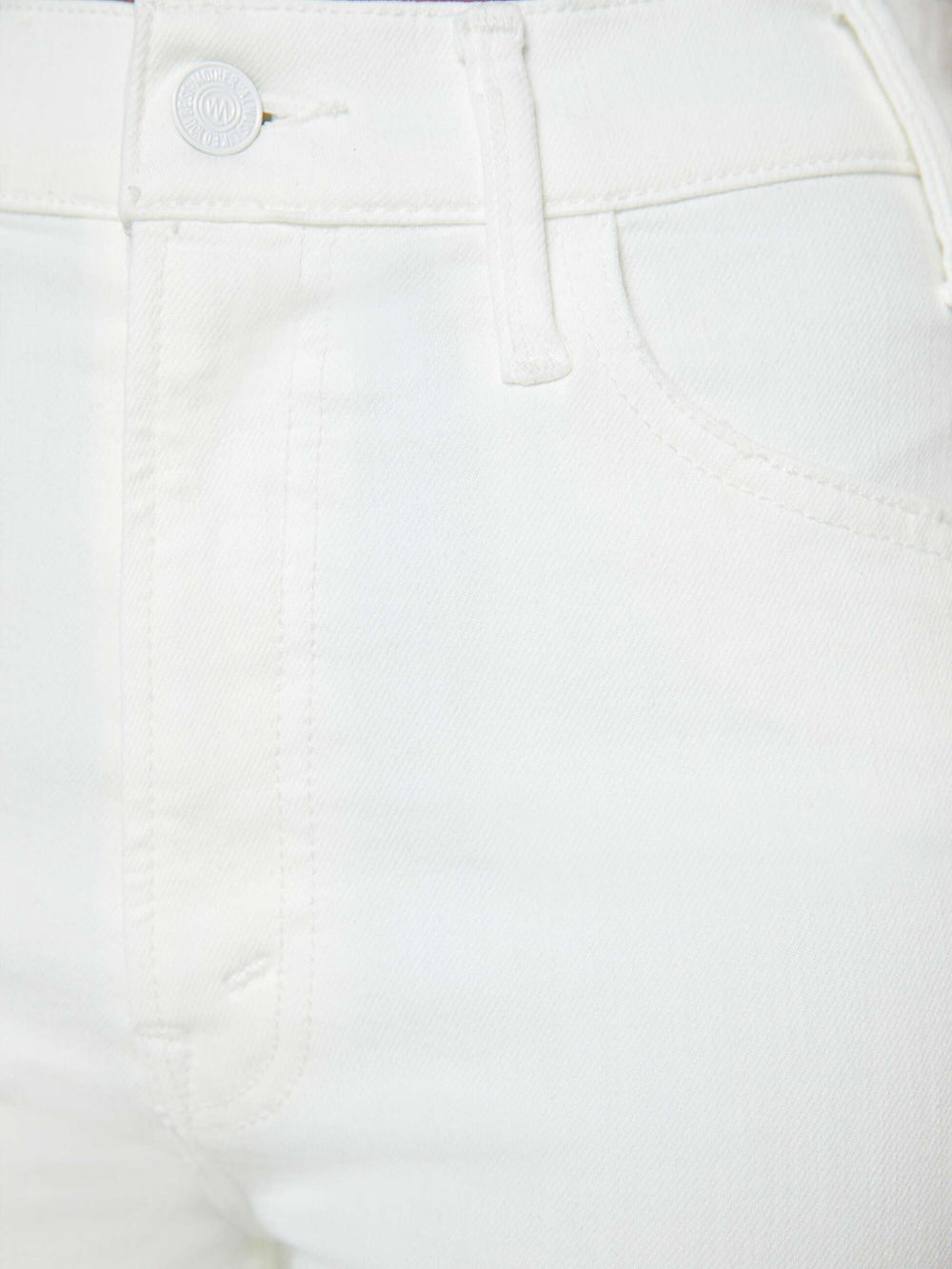 Women PETITES The Lil Hustler Ankle Fray | Mother Denim White