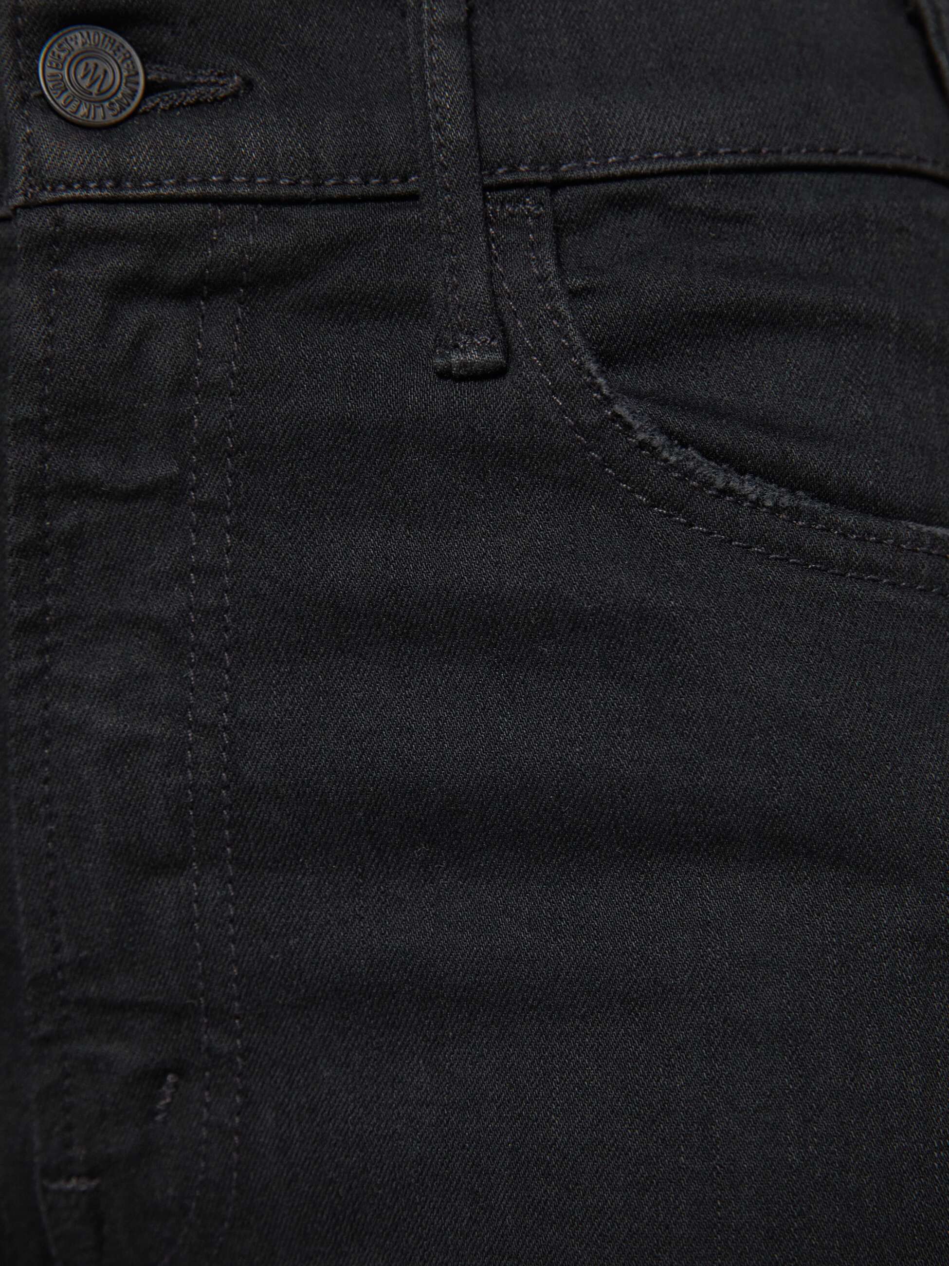 Women PETITES The Lil Hustler Ankle Fray | Mother Denim Black