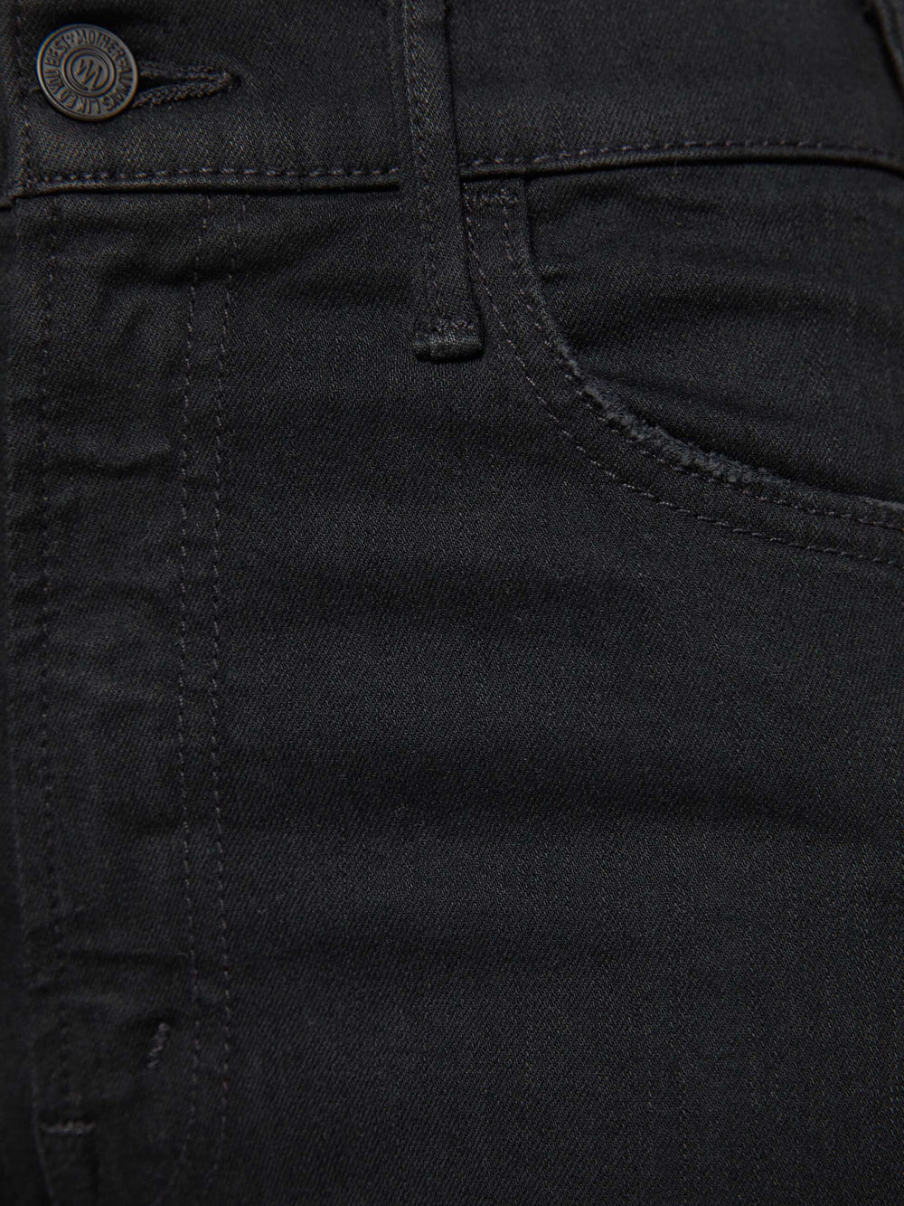 Women PETITES The Lil Hustler Ankle Fray | Mother Denim Black