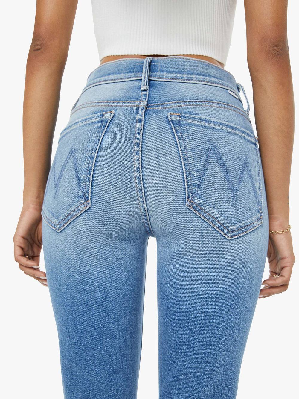 Women PETITES The Lil Weekender | Mother Denim Blue (Medium)