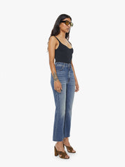 Women PETITES The Lil Hustler Ankle Fray | Mother Denim Blue