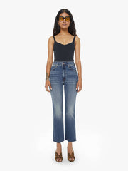 Women PETITES The Lil Hustler Ankle Fray | Mother Denim Blue
