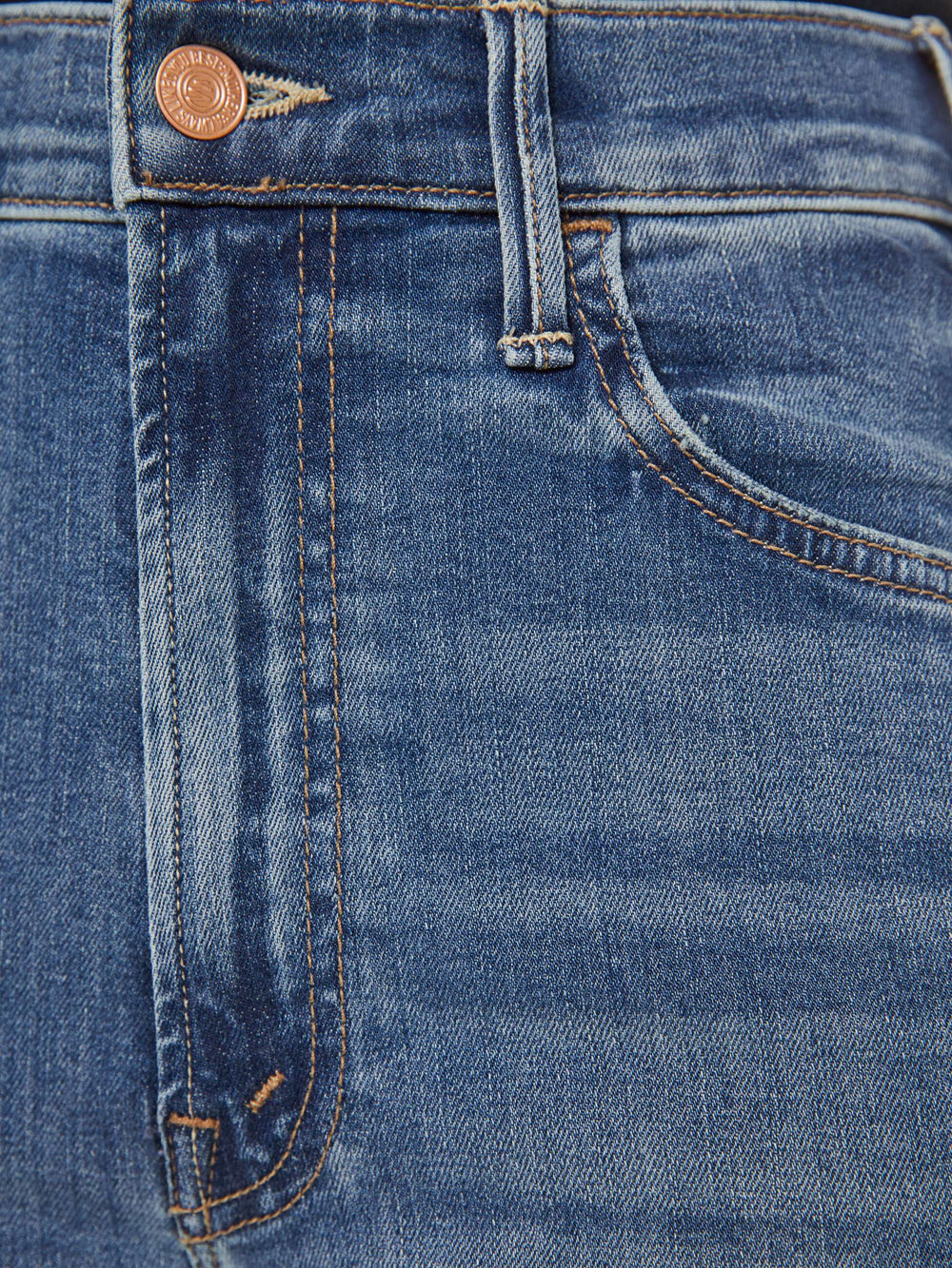 Women PETITES The Lil Hustler Ankle Fray | Mother Denim Blue