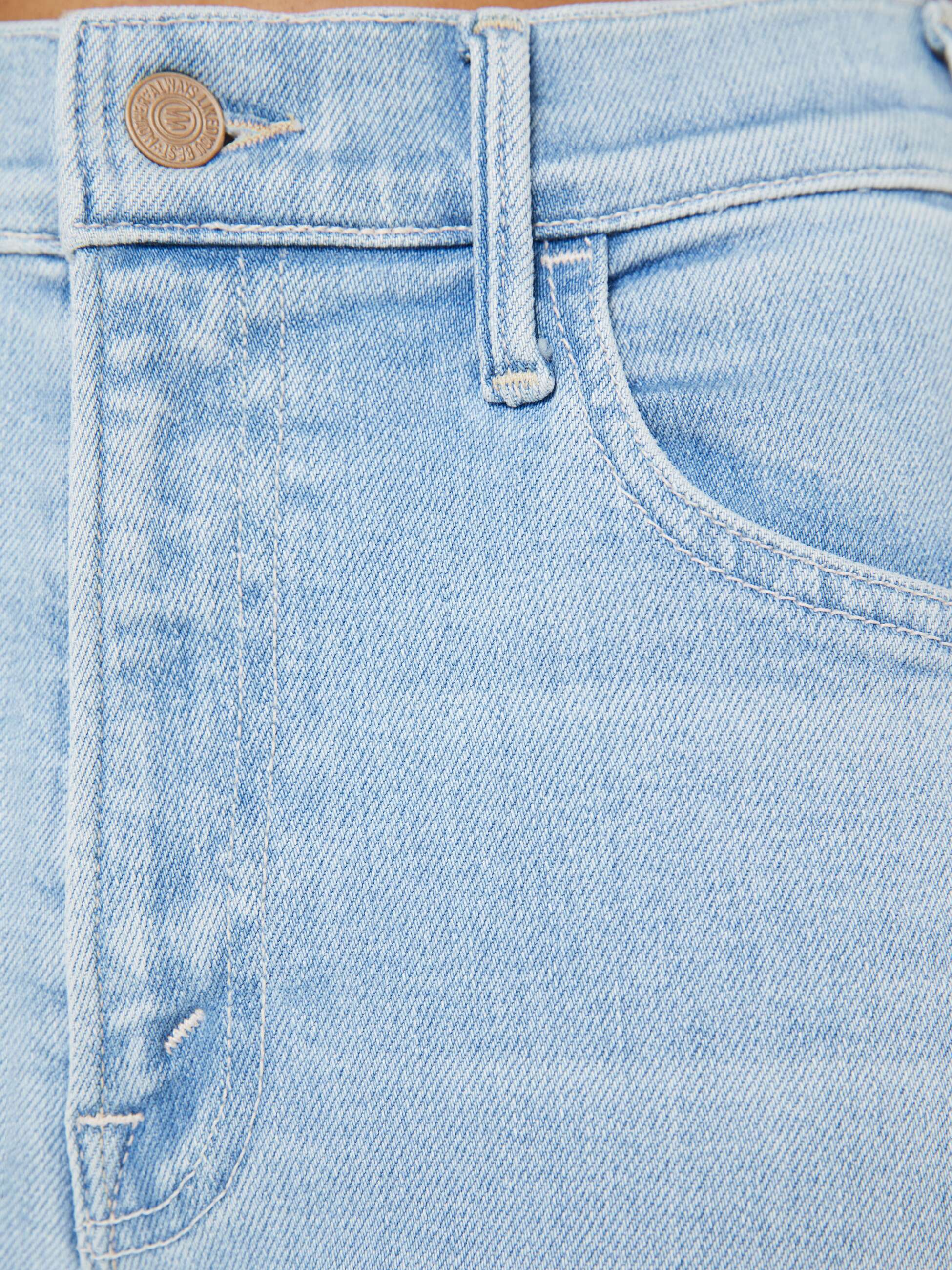 Women PETITES The Lil Hustler Ankle Fray | Mother Denim Blue (Light-Pastel)
