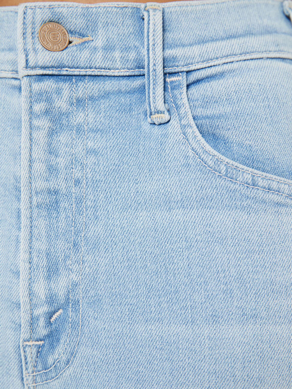Women PETITES The Lil Hustler Ankle Fray | Mother Denim Blue (Light-Pastel)