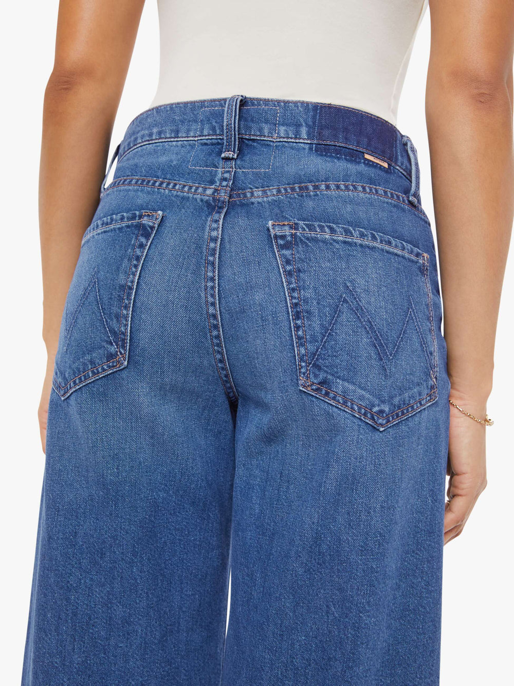 Women PETITES The Lil Delinquent Nerdy | Mother Denim Blue (Medium)