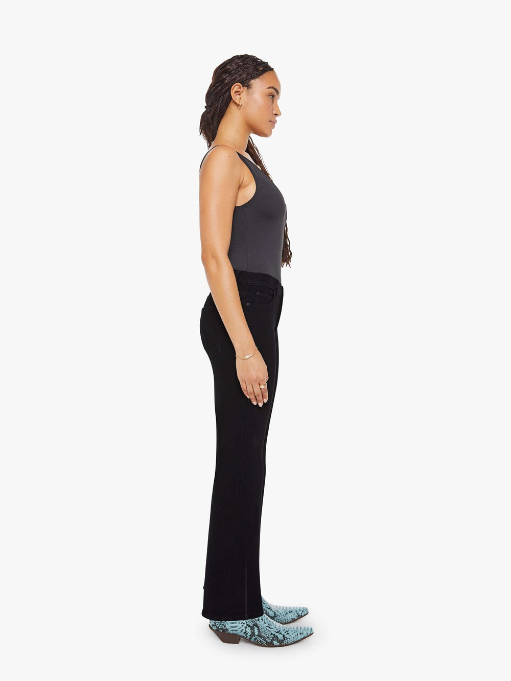Women PETITIES The Lil Kick It | Mother Denim Black
