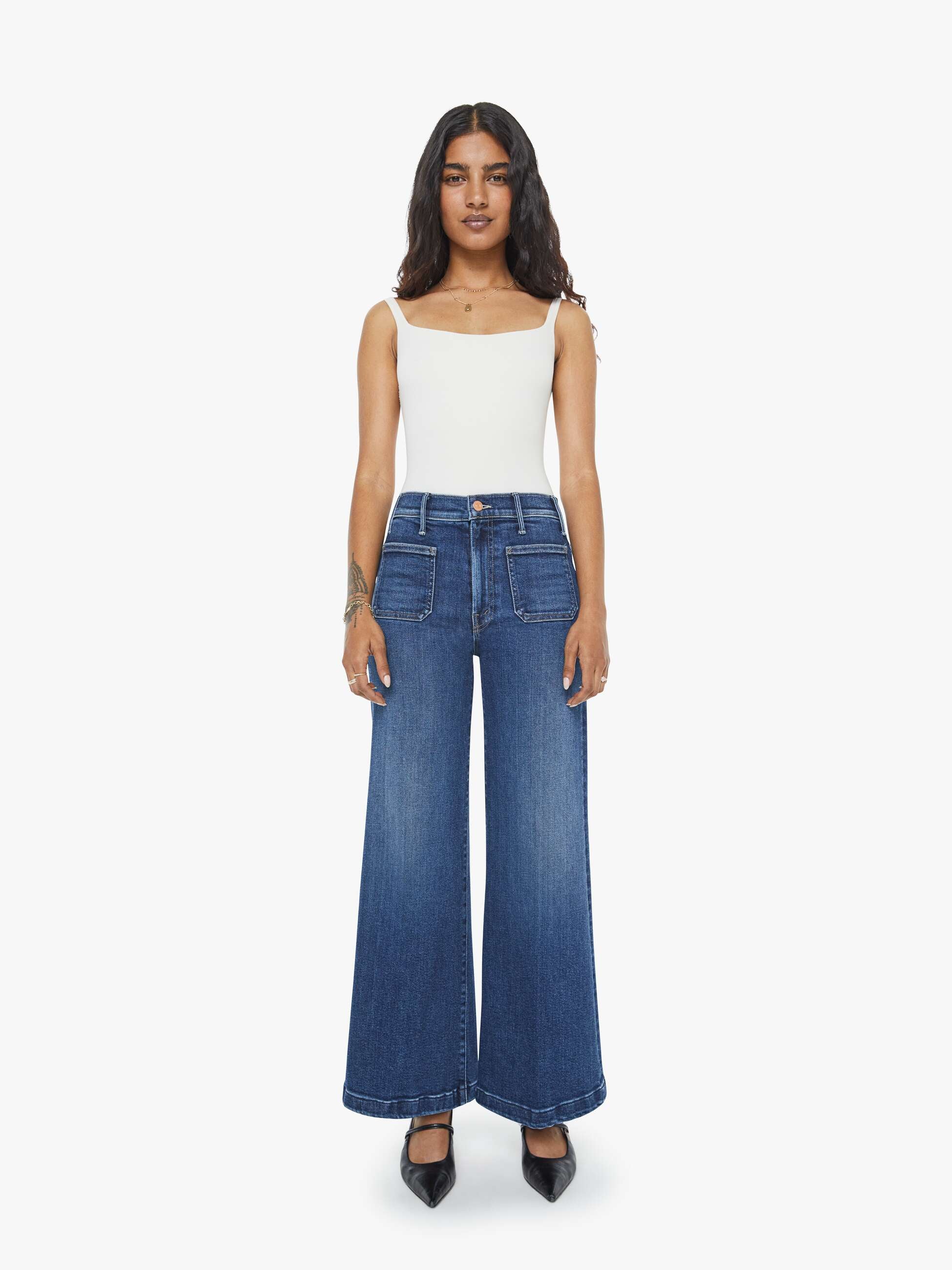 Women PETITES The Lil Hustler Roller Patch Pocket Skimp | Mother Denim One Last Shot