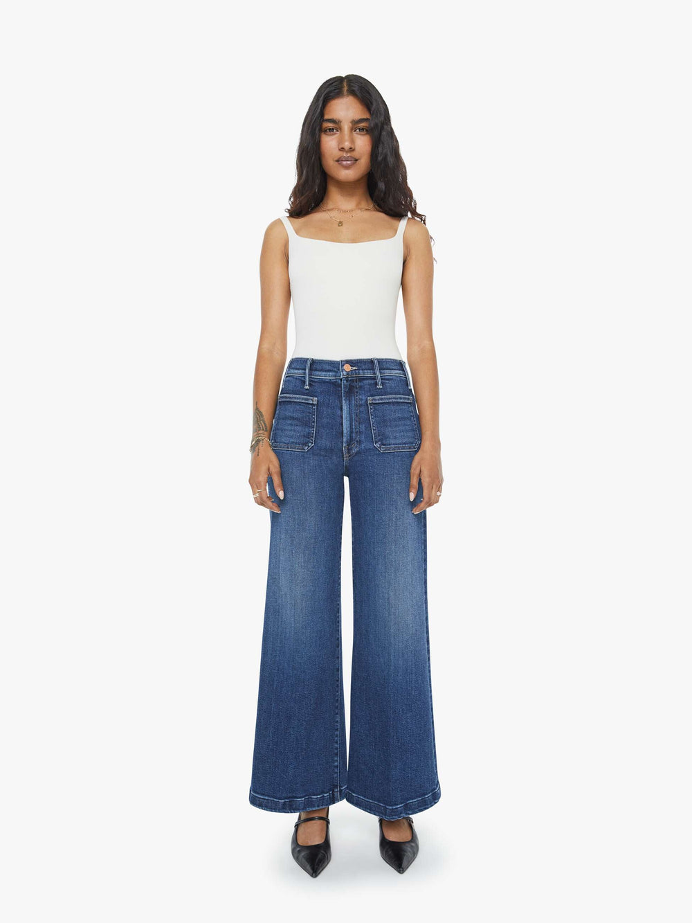 Women PETITES The Lil Hustler Roller Patch Pocket Skimp | Mother Denim One Last Shot