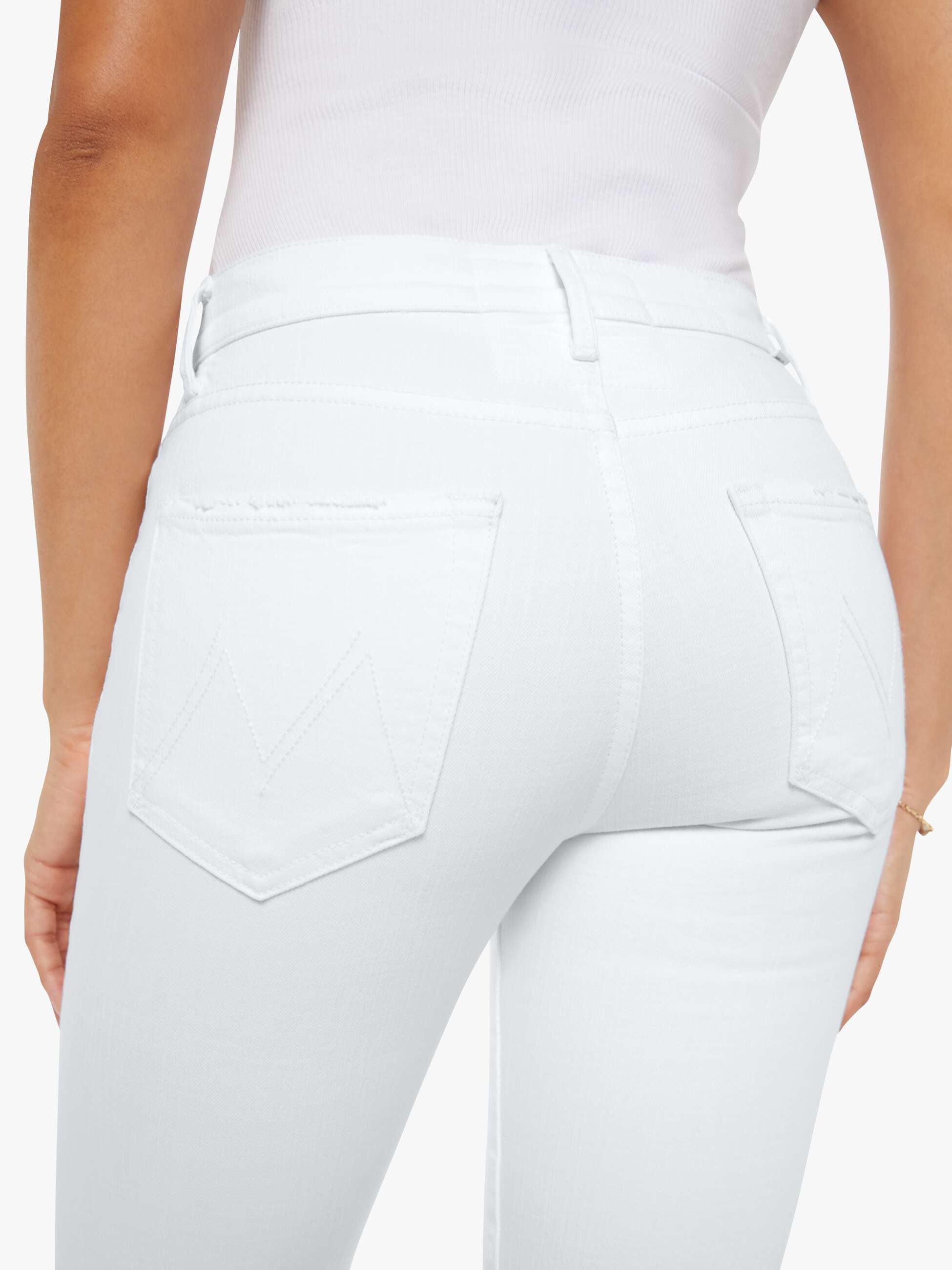 Women PETITES The Lil Kick It | Mother Denim White