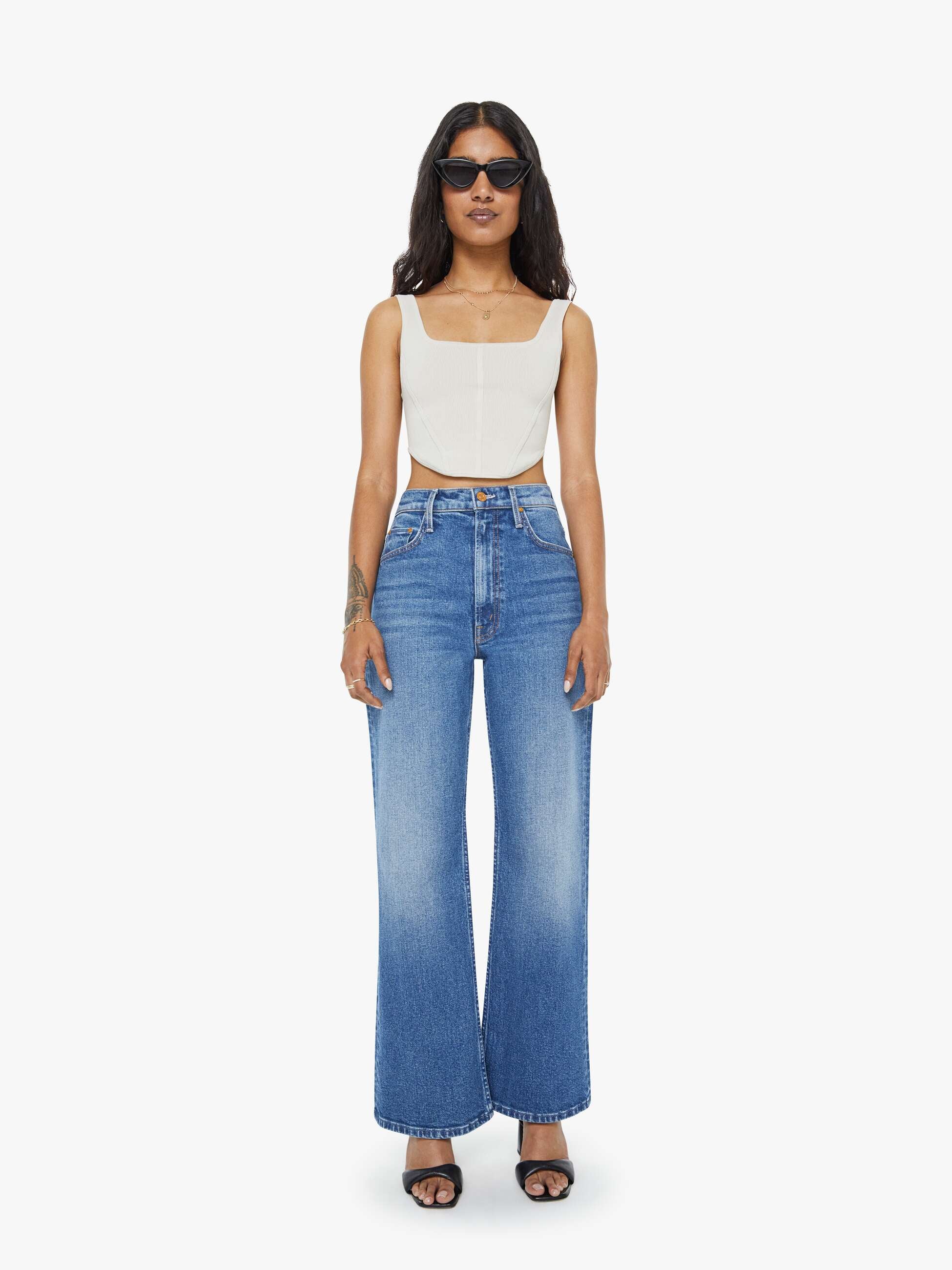 Women PETITES The Lil High Waisted Bookie Sneak | Mother Denim Knick Knack Paddy Whack