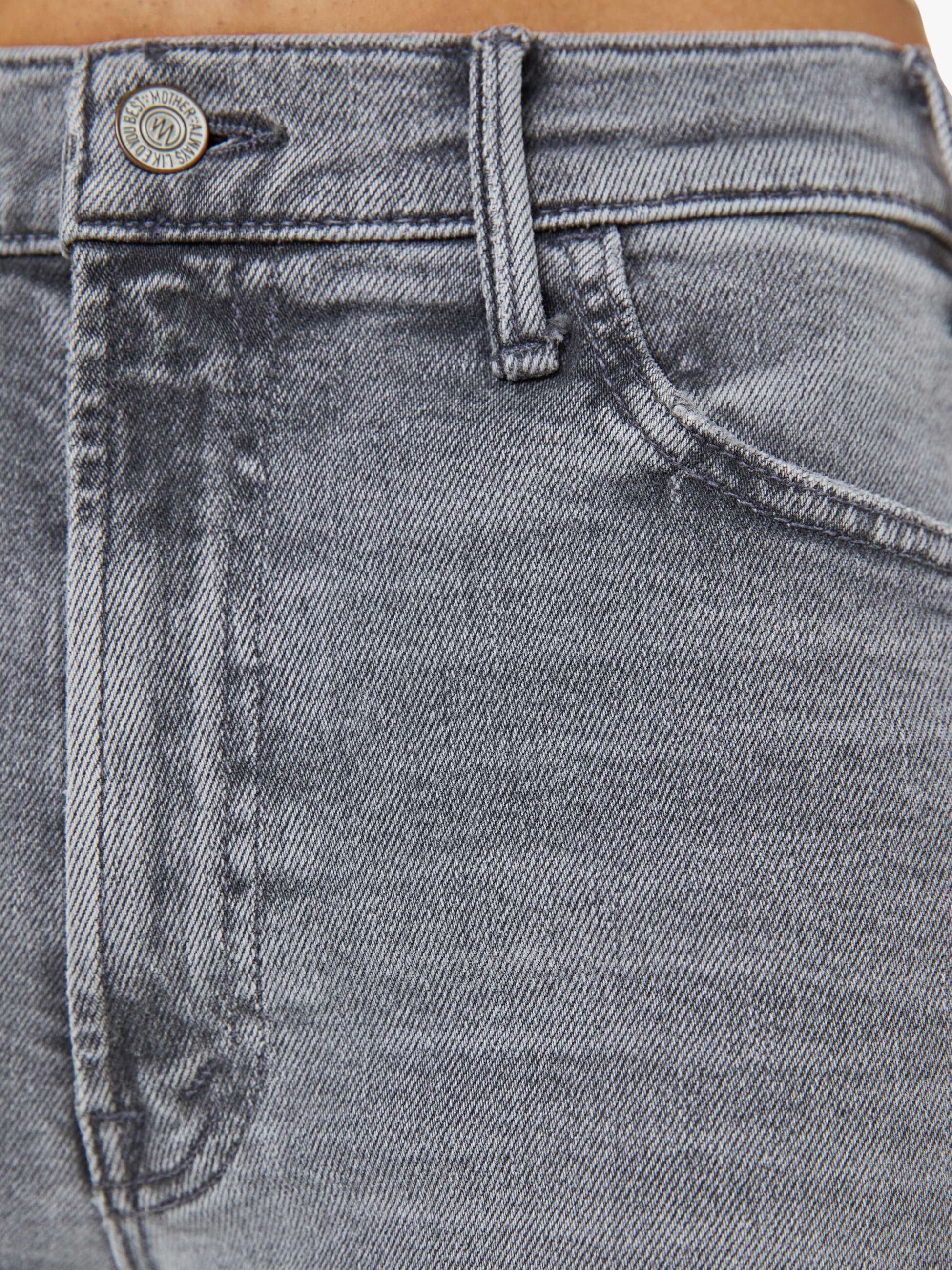Women PETITES The Lil Hustler Roller Skimp | Mother Denim Grey (Open)