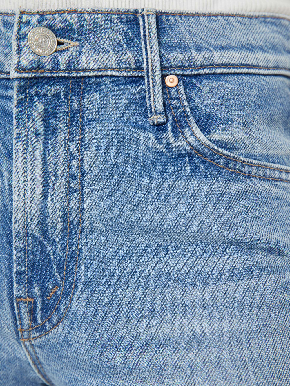 Women PETITES The Lil Kick It Ankle | Mother Denim Blue (Medium)