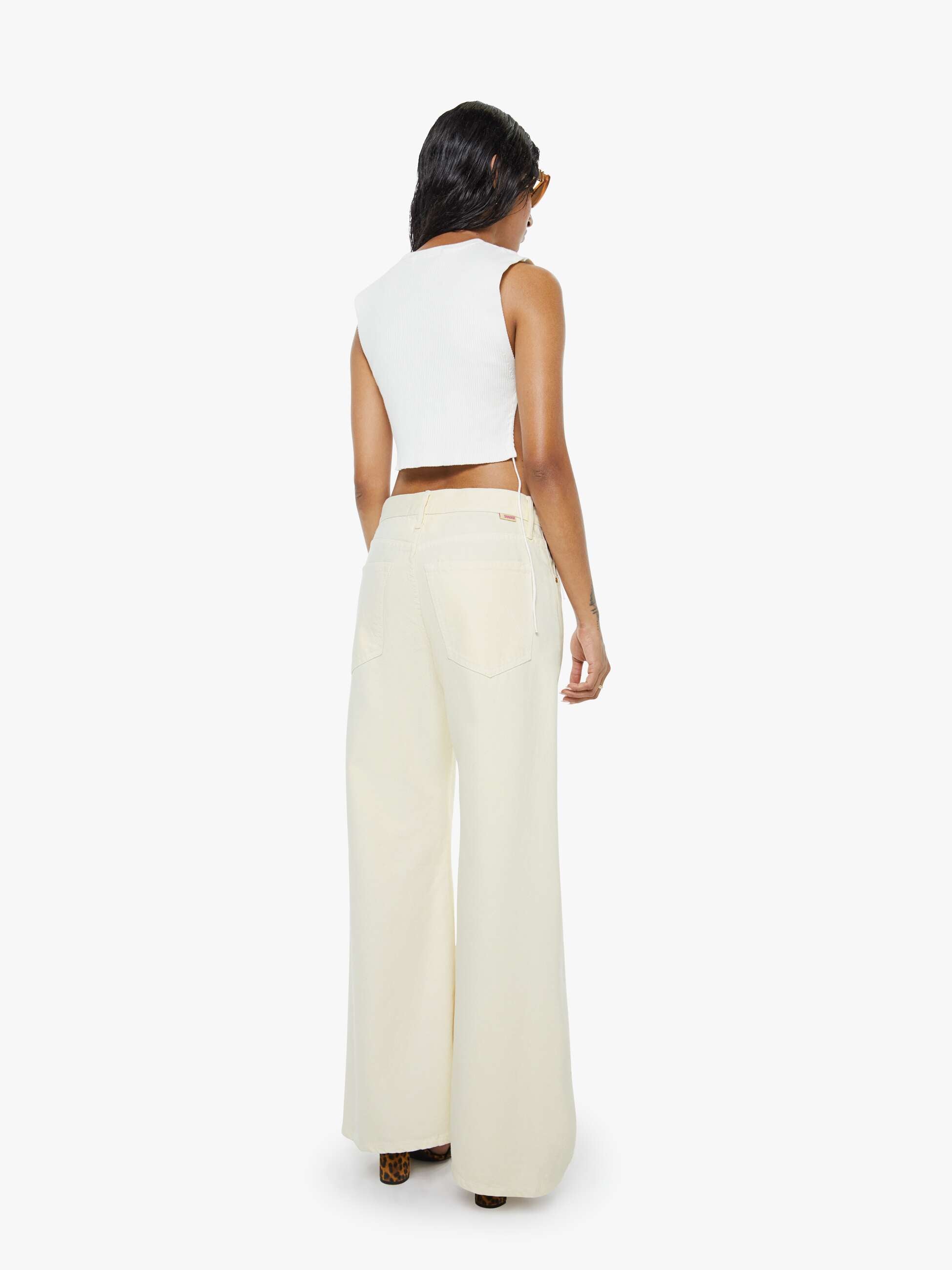Women PETITES The Lil Lemon Twist Sneak | Mother Denim Natural
