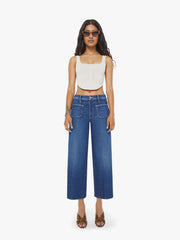 Women PETITES The Lil Patch Pocket Mid Rise Maven Ankle | Mother Denim Cocktail Hour